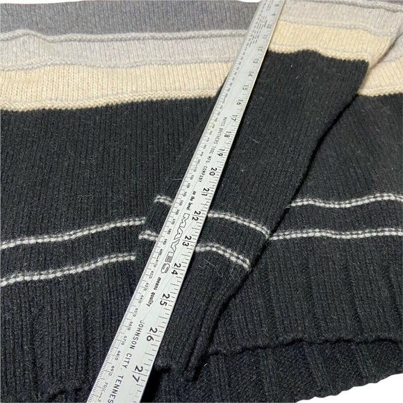 THE TERRITORY AHEAD Sweater Mens Medium‎ Striped Lambs Wool Blend 1/4 zip - Picture 8 of 8